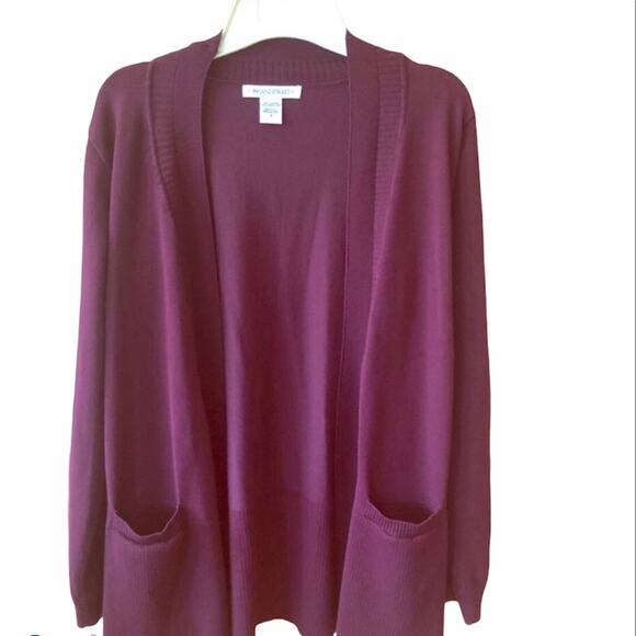 99 Jane Street women's size small burgundy cardigan open front good condition - Picture 1 of 8